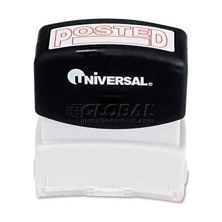 Universal Universal Message Stamp, POSTED, Pre-Inked/Re-Inkable, Red UNV10065***
